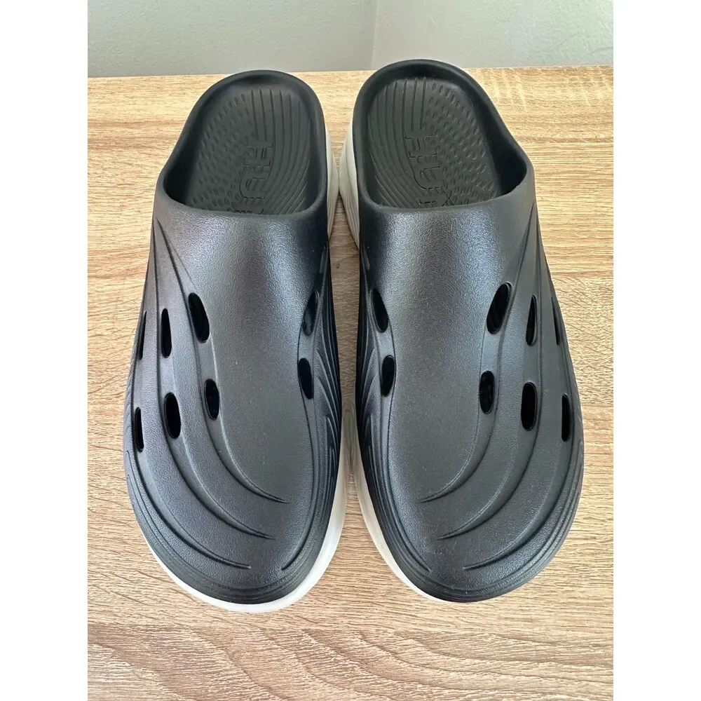 Hunter Women's Geena Waterproof Clogs Black & White Slip-On Garden Shoes Size 8 - Picture 10 of 10